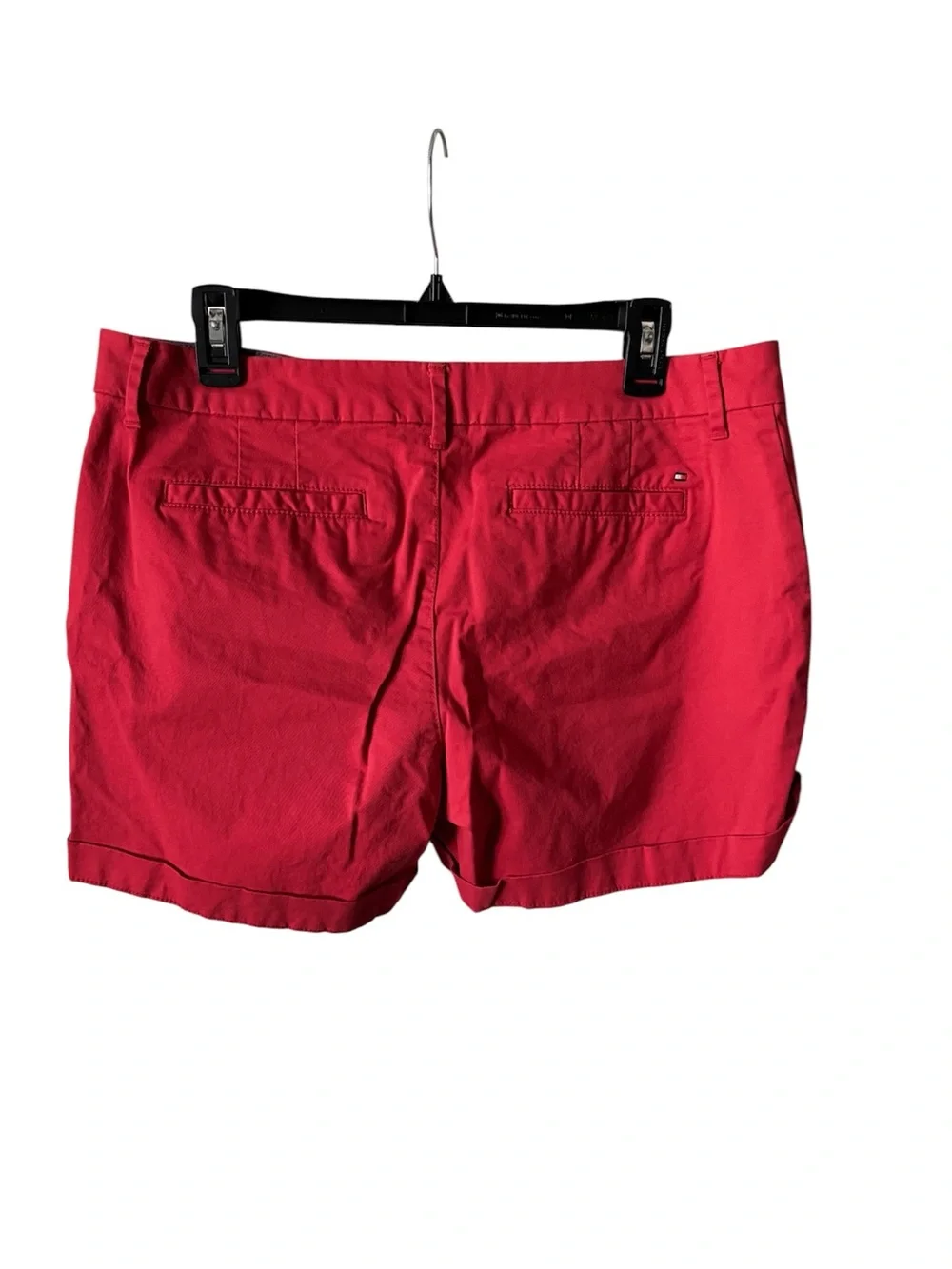 Tommy Hilfiger Red Cotton Chino Bermuda Shorts - Picture 2 of 5